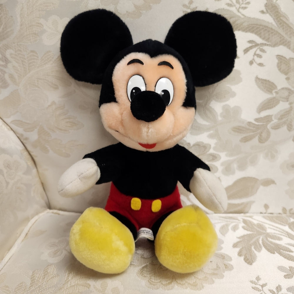 Vintage Mickey Mouse Plush Made In Korea Disneyland Walt Disney World